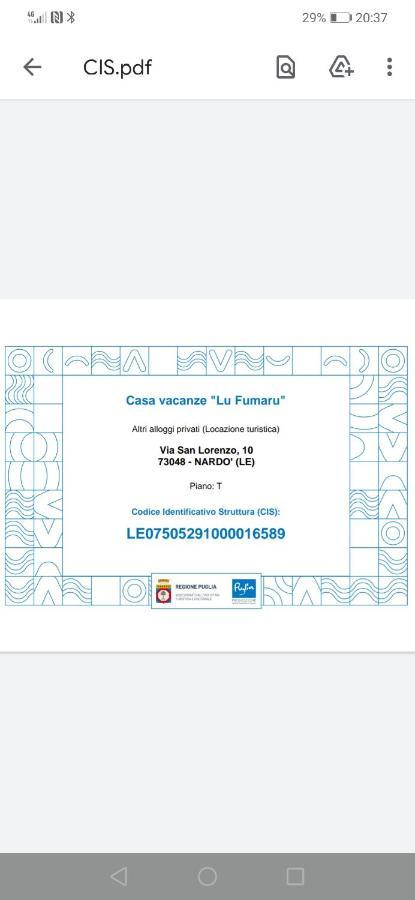 Casa vacanze LU FUMARU Nardò Esterno foto